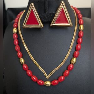 #12. Vintage Napier & Gold Evoke Necklaces & Vintage Earrings